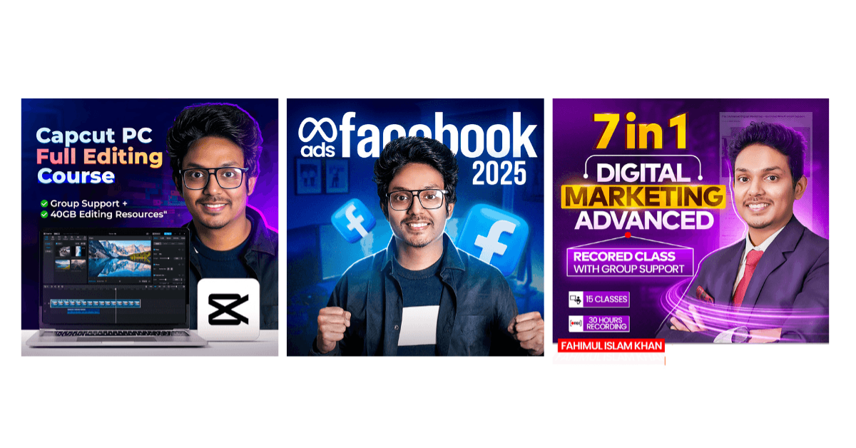 Facebook 2025 + 7 in 1 Digital Marketing + Capcut PC